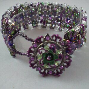 Spring Passion Violet Crystal Bracelet